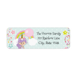 Einhornende Rücksendeadressen-Aufkleber