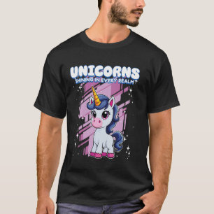Einhörner, die in jedem Reich leuchten Einhorn T-Shirt
