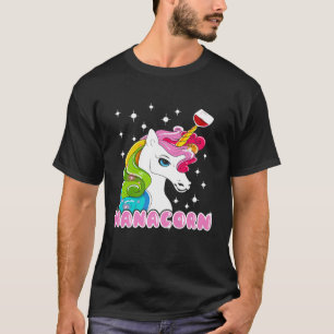 Einhörner Nanacorn Wein Einhorn Lustig Humor Süß T-Shirt