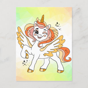 Einhörner Ostern Einhörner Frühling Hase Mädchen J Postkarte
