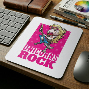 Einhörner Rock Party Tier Geschenk für Einhornlieb Mousepad