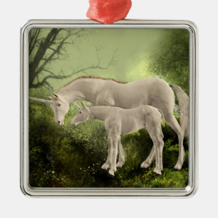 Einhörner Silbernes Ornament