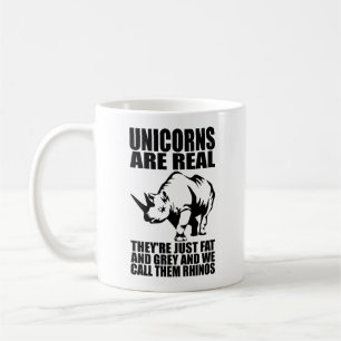 Einhörner sind echt - sie sind Rhinos - Funny Nove Kaffeetasse