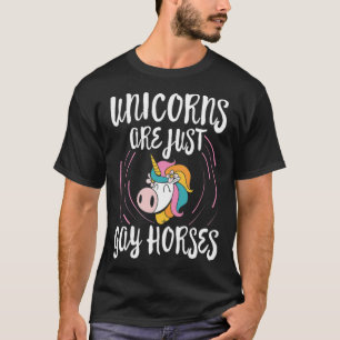 Einhörner sind nur schwulengehornte schwule Lesbe T-Shirt