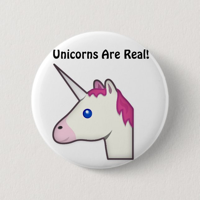 Einhörner sind wirklicher Knopf! Button (Vorderseite)