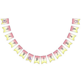 Einhörner und Gänseblümchen, "Happy Birthday" Wimpelkette