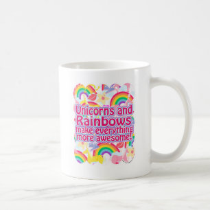 Einhörner und Regenbogen Kaffeetasse
