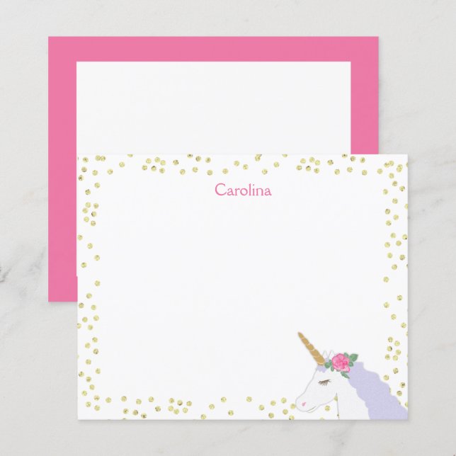 Einhornfarbene Lila und goldene Notizblätter (Vorne/Hinten)