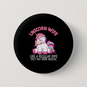 Einhornfrau viel magischere Hochzeit Braut und Sch Button