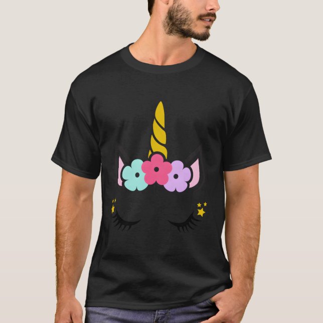 Einhorngesicht T-Shirt (Vorderseite)