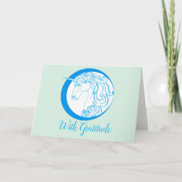 Einhorngratitude Grußkarte - Leere Innenseite Karte