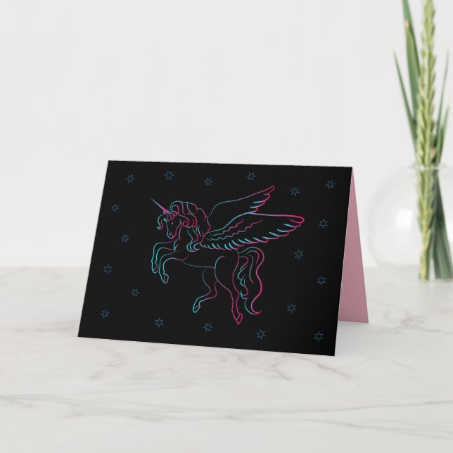 Einhorngrüßkarte Karte (Vorderseite)