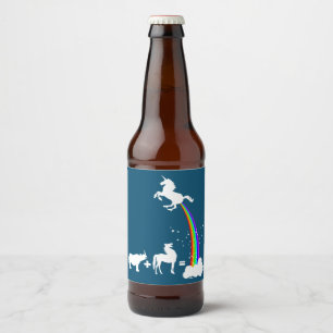 Einhornherkunft Bierflaschenetikett