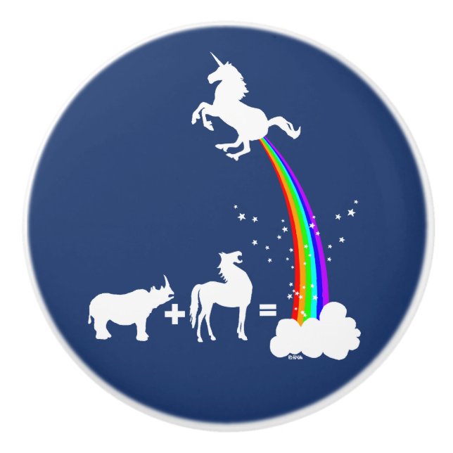 Einhornherkunft Keramikknauf (Vorderseite)