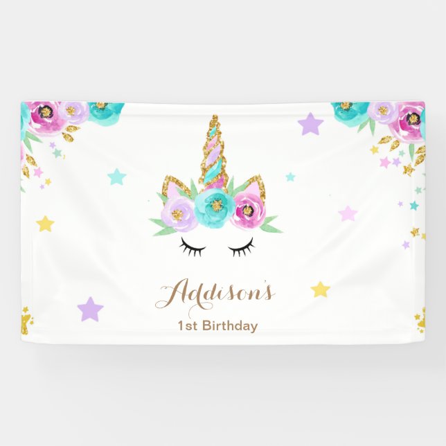 Einhornhintergrund | Einhornplakat | Einhornfahne Banner (Horizontal)