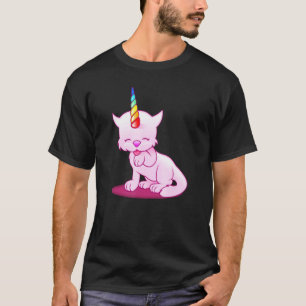 Einhornhorn Regenbogen Süße Kittycorn Caticorn Reg T-Shirt