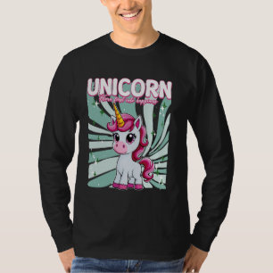 Einhornhorn Zuerst In Das Glück Einhorn T-Shirt