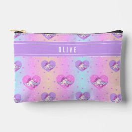 Einhornhörner, rosa und lila Bleistifte oder Toile Zubehörtasche
