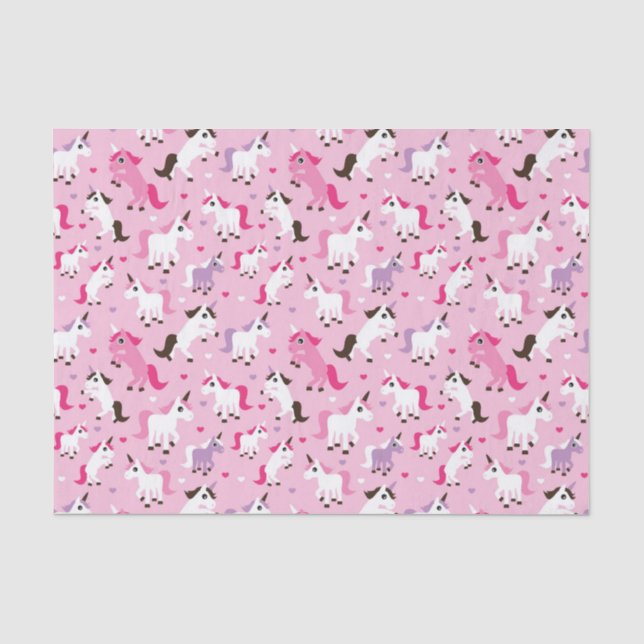 Einhornillustration scherzt Hintergrund Seidenpapier (Vorderseite)