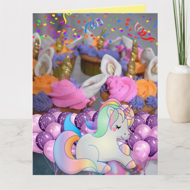 Einhornkarte Karte (Vorderseite)