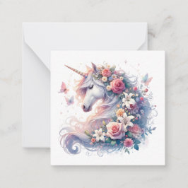 Einhornkarte Mitteilungskarte