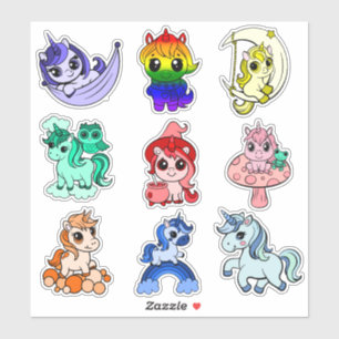 Einhornklebepackung für Kinder - Whimsical, Magic Aufkleber