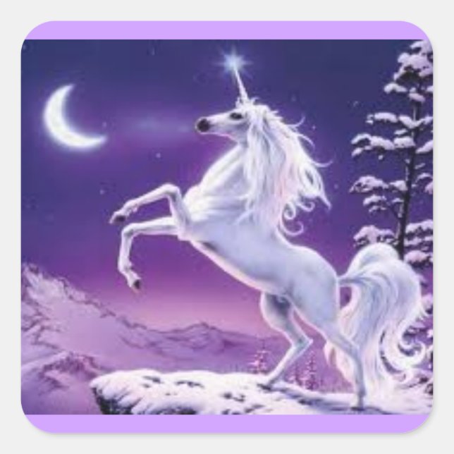 Einhornkleber Quadratischer Aufkleber (Vorderseite)