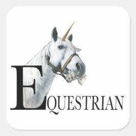 Einhornkleber Quadratischer Aufkleber