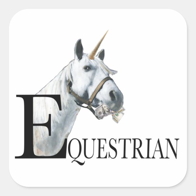 Einhornkleber Quadratischer Aufkleber (Vorderseite)