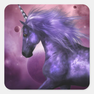 Einhornkleber Quadratischer Aufkleber