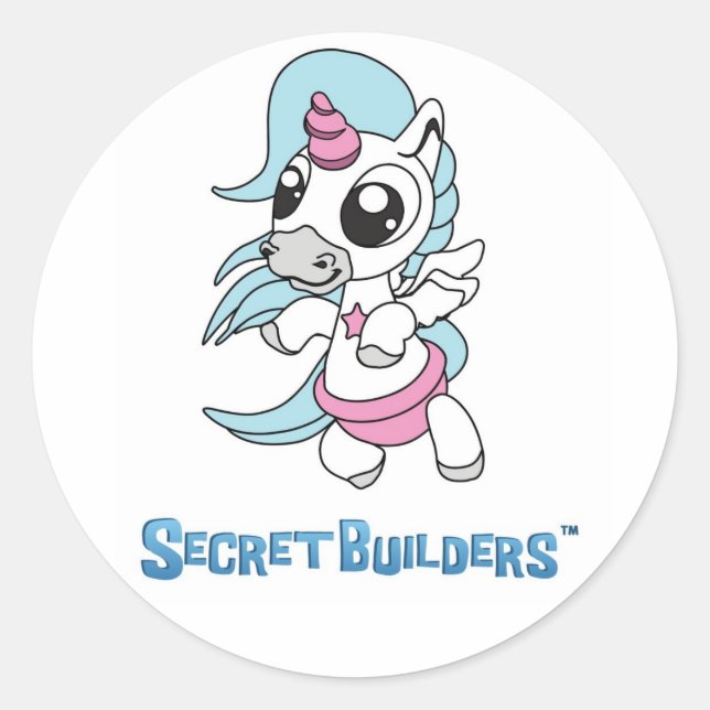 Einhornkleber Runder Aufkleber (Vorderseite)