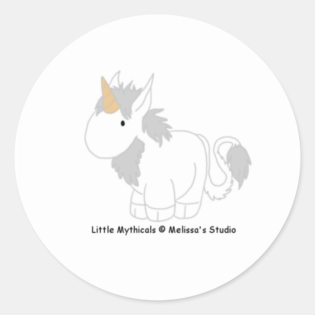 Einhornkleber Runder Aufkleber (Vorderseite)