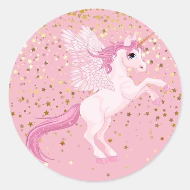 Einhornkleber Runder Aufkleber (Vorderseite)
