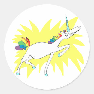 Einhornkleber Runder Aufkleber