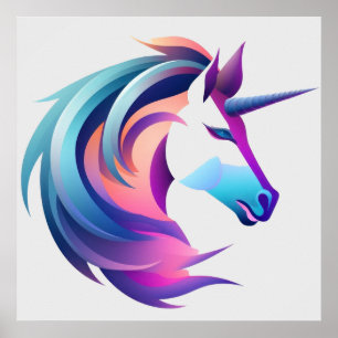 Einhornkopf Poster