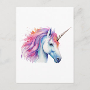 Einhornkopf  postkarte