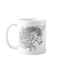 Einhornkopf Zeichnend