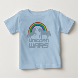 Einhornkriege mit Regenbogen Baby T-shirt