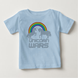 Einhornkriege mit Regenbogen Baby T-shirt