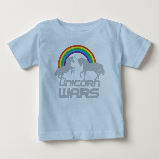 Einhornkriege mit Regenbogen Baby T-shirt (Vorderseite)