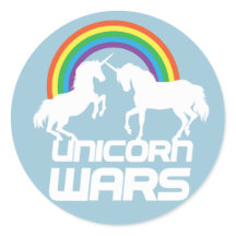 Einhornkriege mit Regenbogen