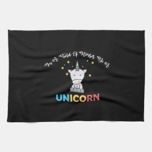 Einhornliebhaber-Geschenk In Einem Feld Von Pferde Geschirrtuch