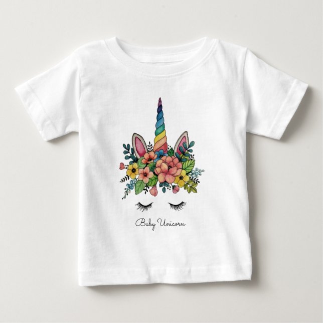 Einhornlinsen mit Regenbogenhaut Baby T-shirt (Vorderseite)