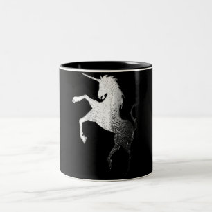 Einhornlogo, Glitzern Zweifarbige Tasse
