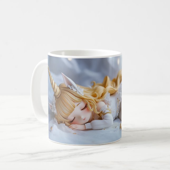 Einhornmädchen Kaffeetasse (Vorderseite Links)
