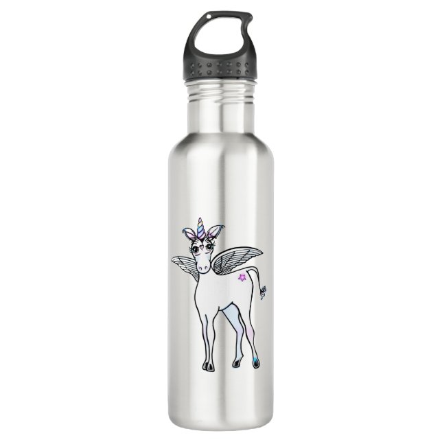 Einhornmagie Edelstahlflasche (Vorderseite)