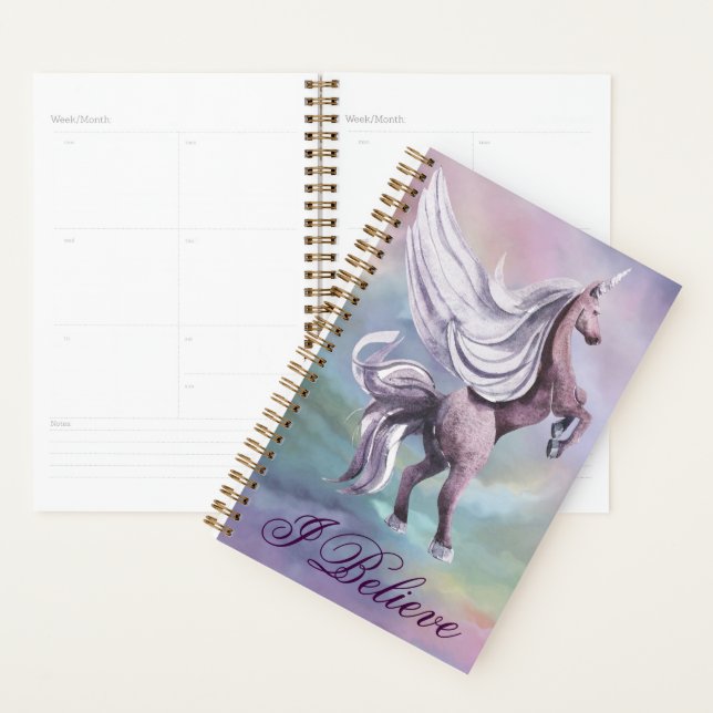 Einhornmagie | Farbenfrohe Pasta Fantasy Wasserfar Planer (Anzeige)