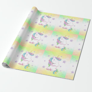 Einhornmagie fliegendes Pferd magische Einhornflie Geschenkpapier