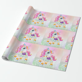 Einhornmagie fliegendes Pferd magische Einhornflie Geschenkpapier