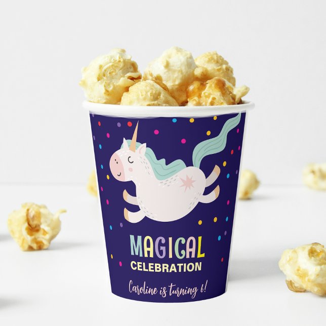 Einhornmagie Geburtstagskinder Pappbecher (Von Creator hochgeladen)